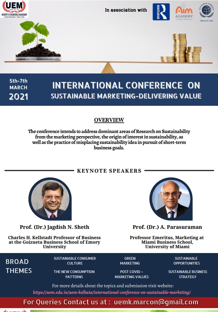 International Conference On Sustainable Marketing - Delivering Value