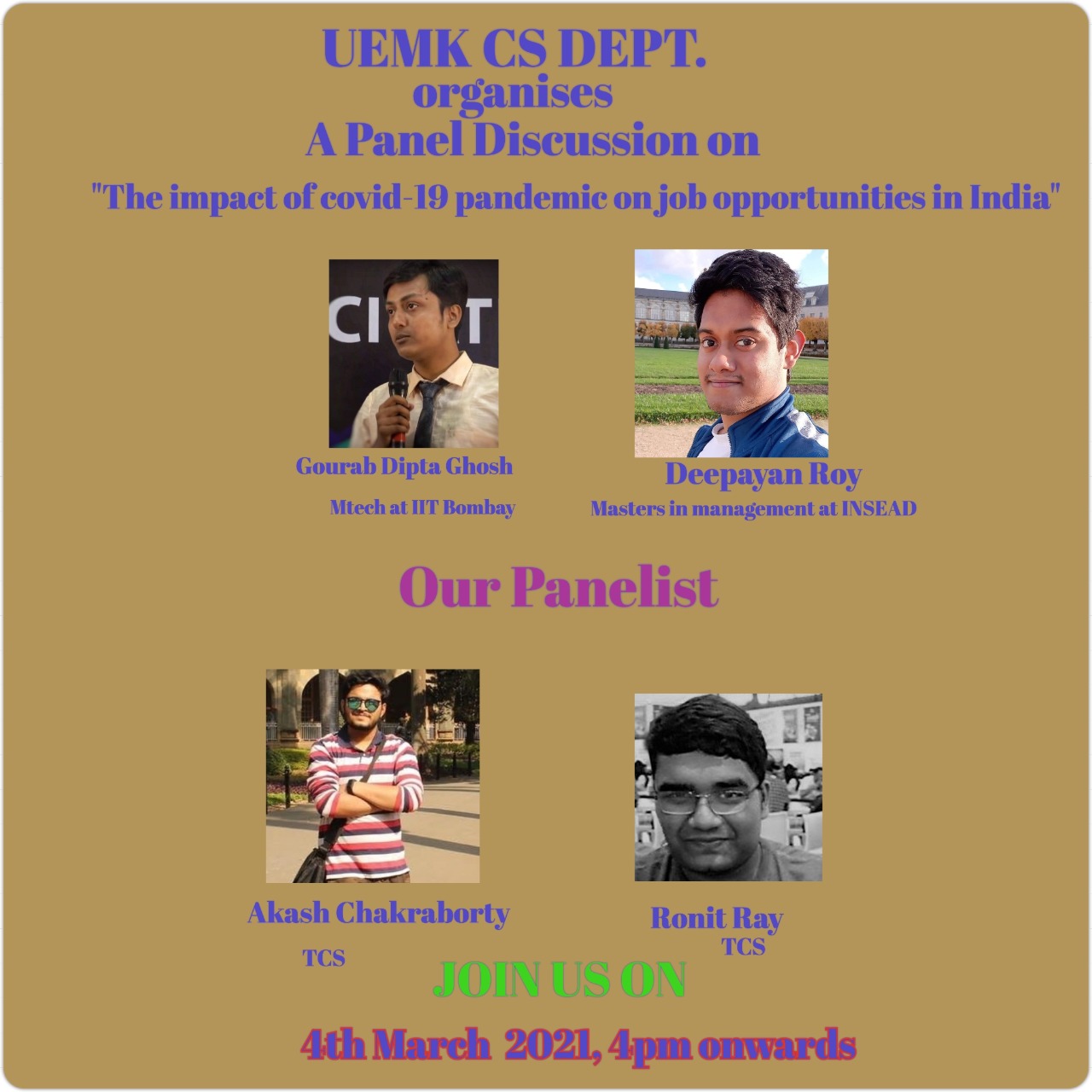 Panel Discussion Event in the Computer Science and Engineering Department