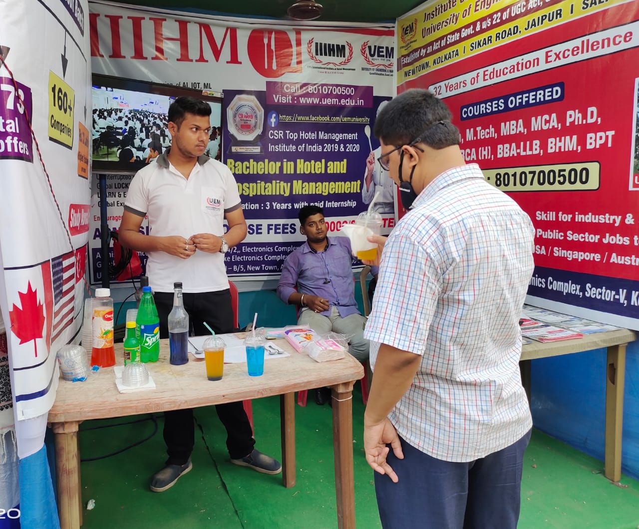 Students of IIIHM at an exhibition