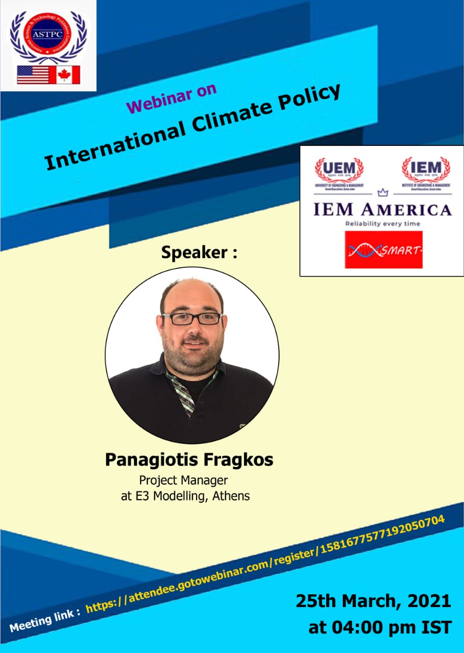 Lecture by Panagiotis Fragkos on Project Manager at E3 Modelling