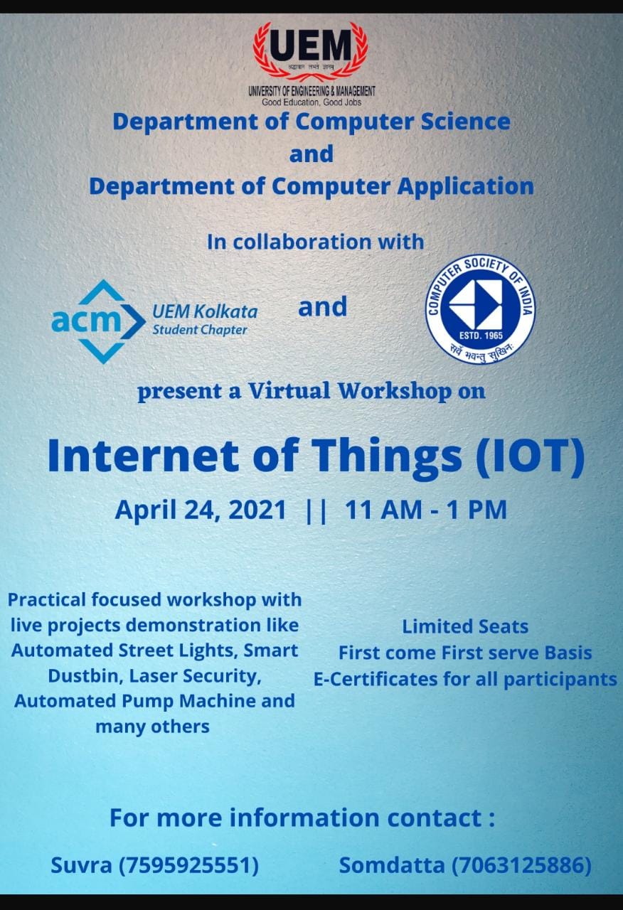 Virtual Workshop on Internet Of Things