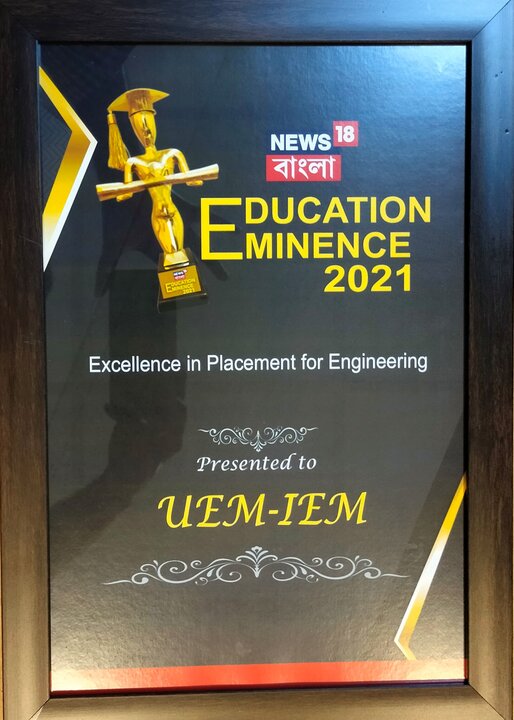 UEM group was awarded Education Eminence Awards 2021 by News 18 Bangla