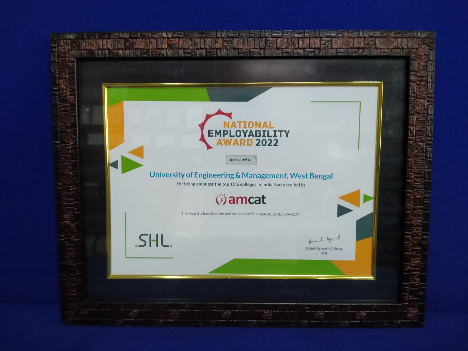 UEM Kolkata was awarded with National Employability award