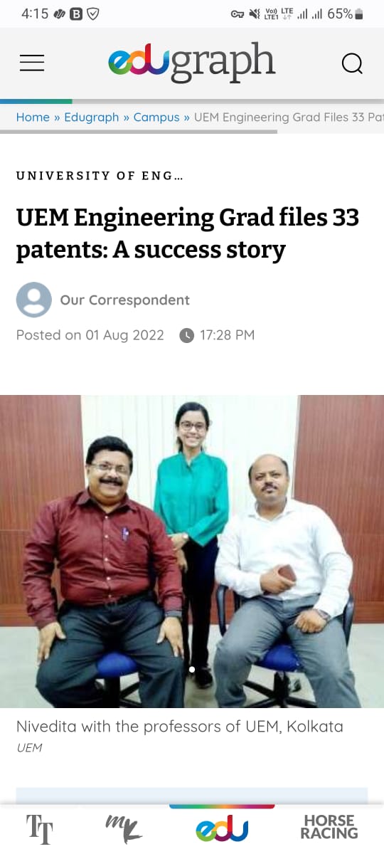 UEMK Grad files 33 Patents