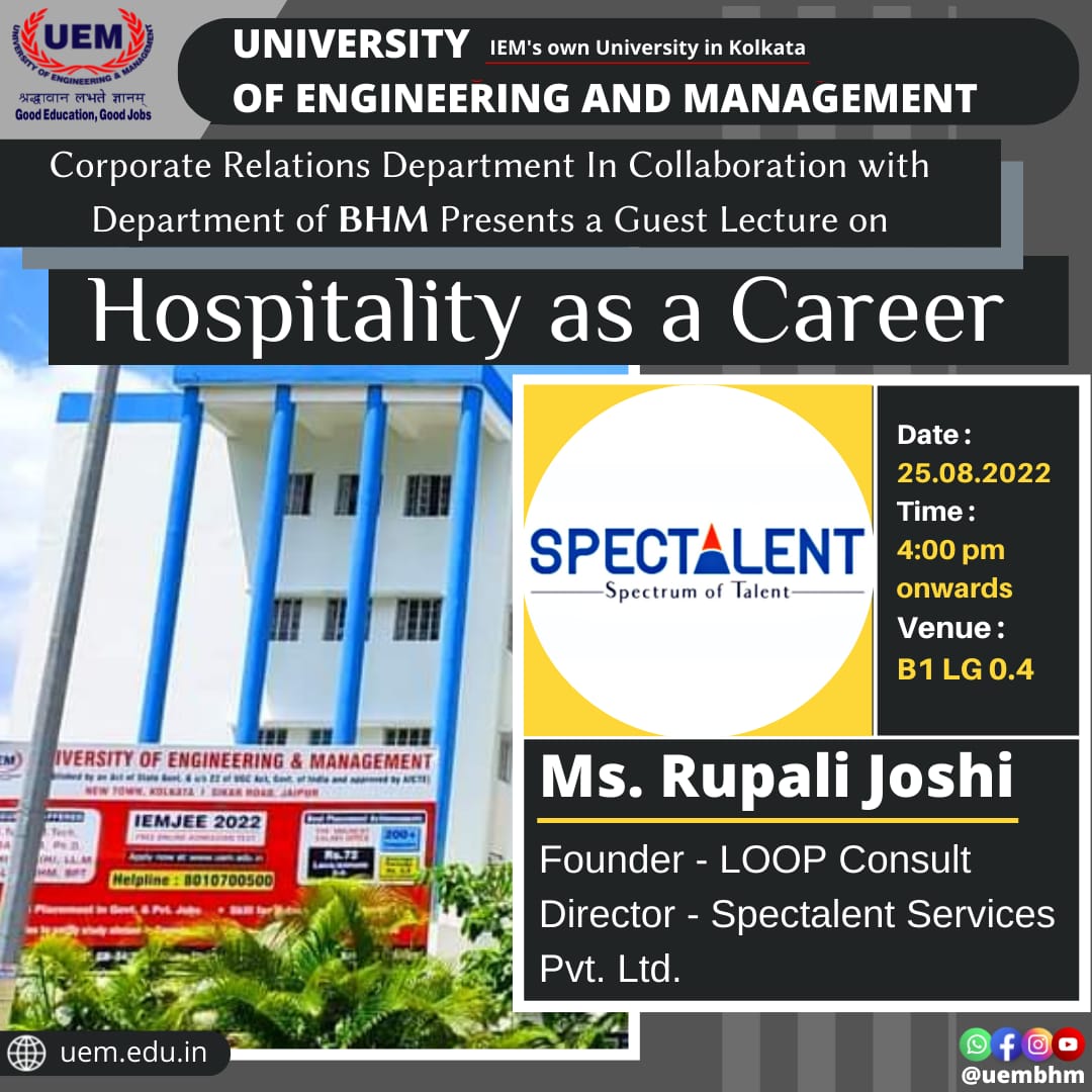 Guest Lecture On Hospitality as a Career