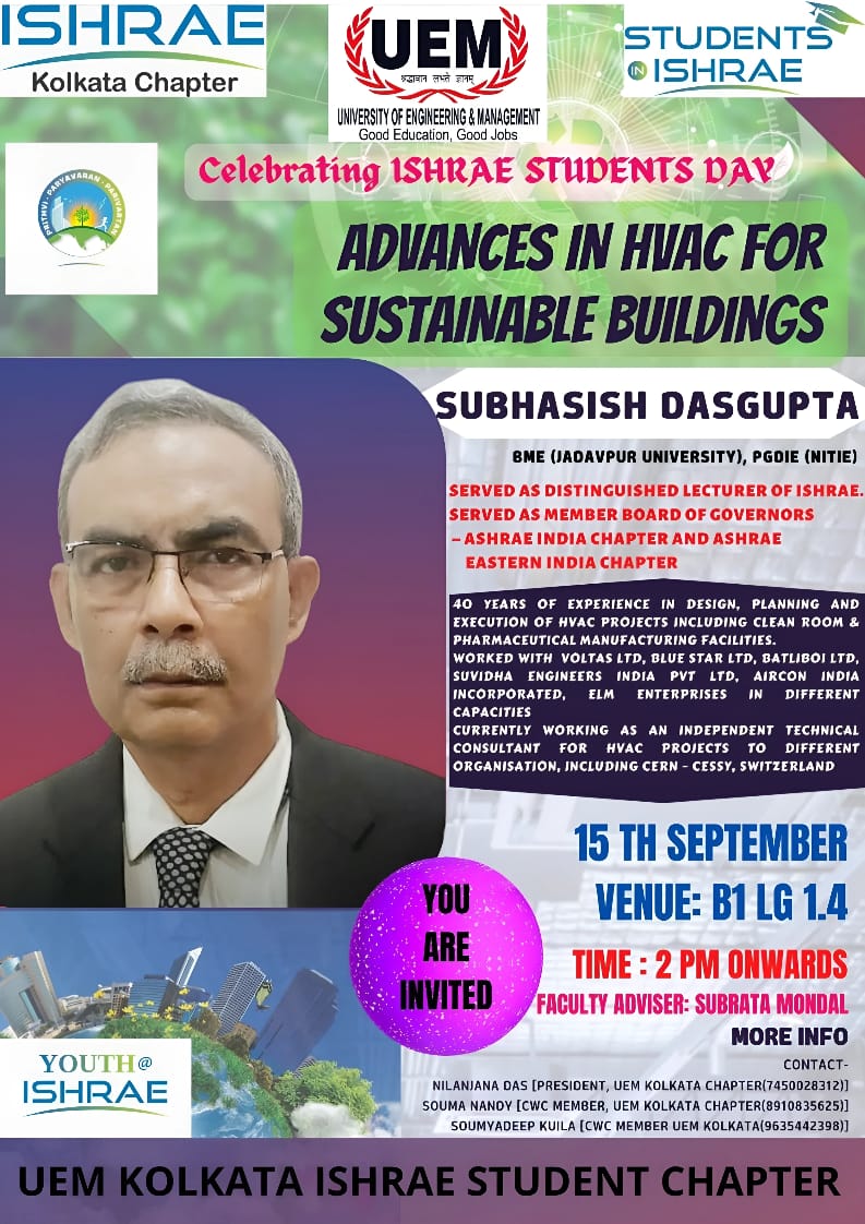 ISHRAE UEM Kolkata celebrating Students Day