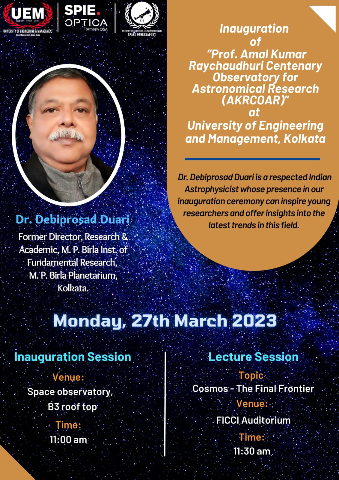 Inauguration of Centenary Observatory