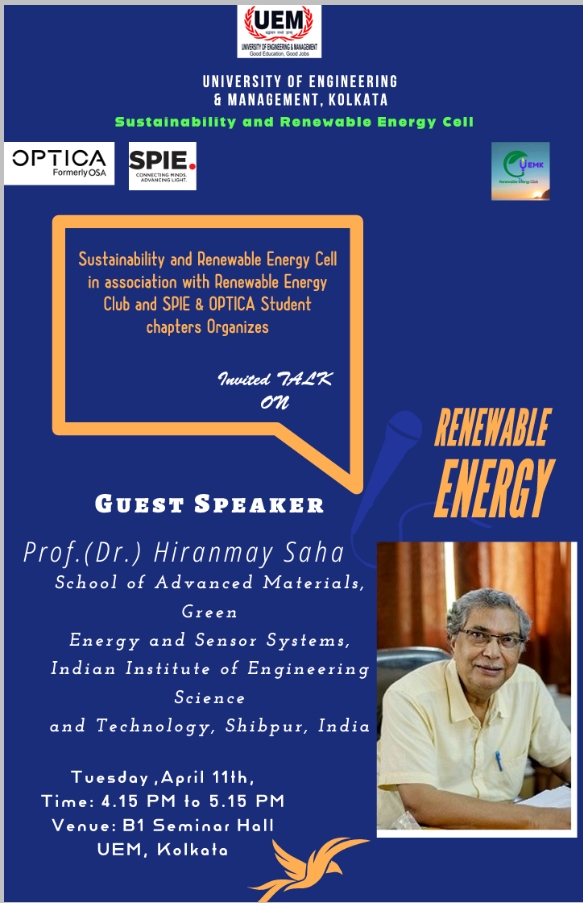 Invited Talk On Renewable Energy