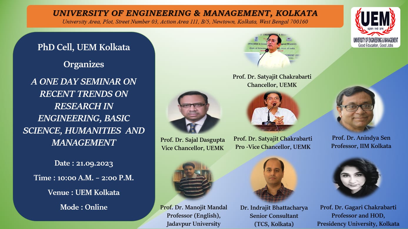Seminar on Recent Trends on Research In Engineering, Basic Science, Humanities & Management