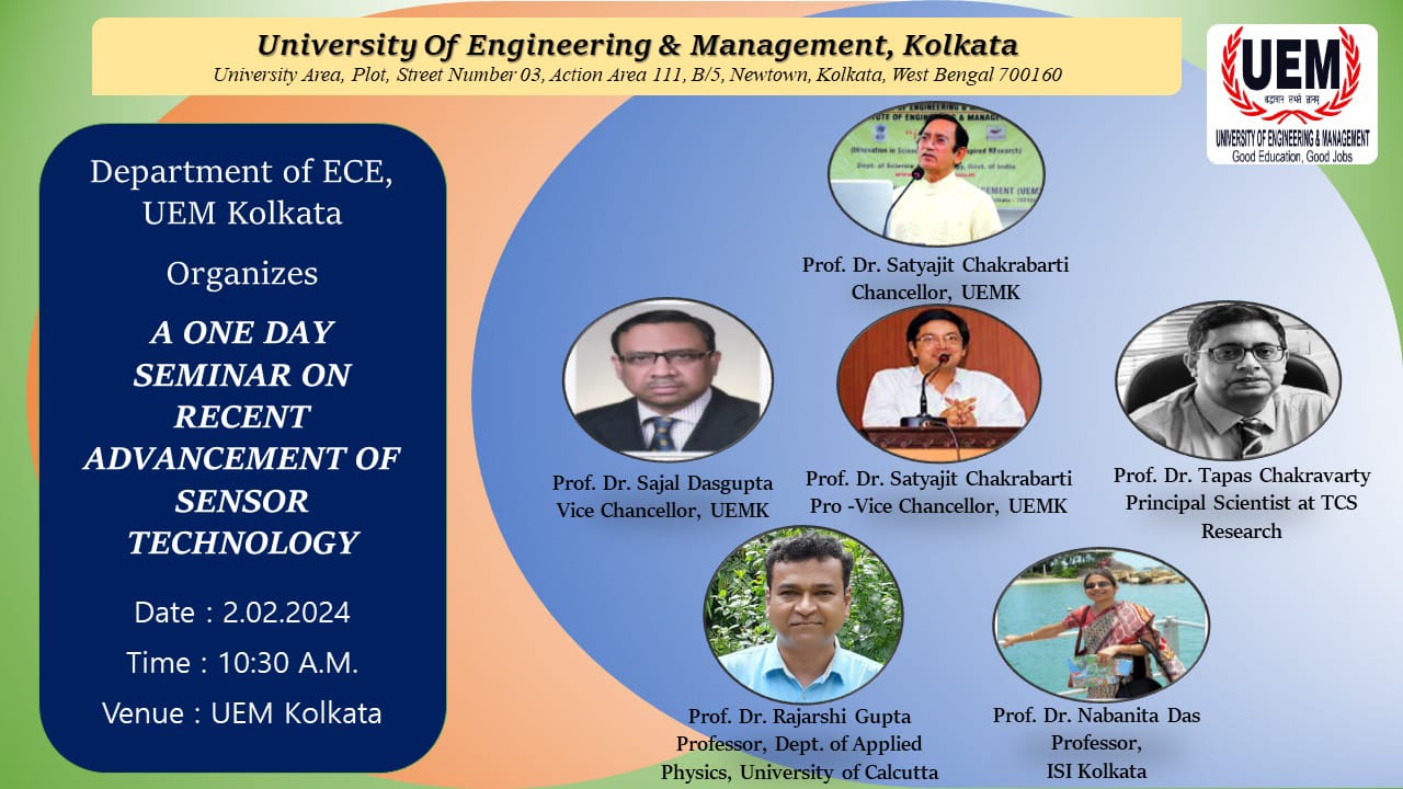 One Day Seminar On Recent Advancement of Sensor Technology