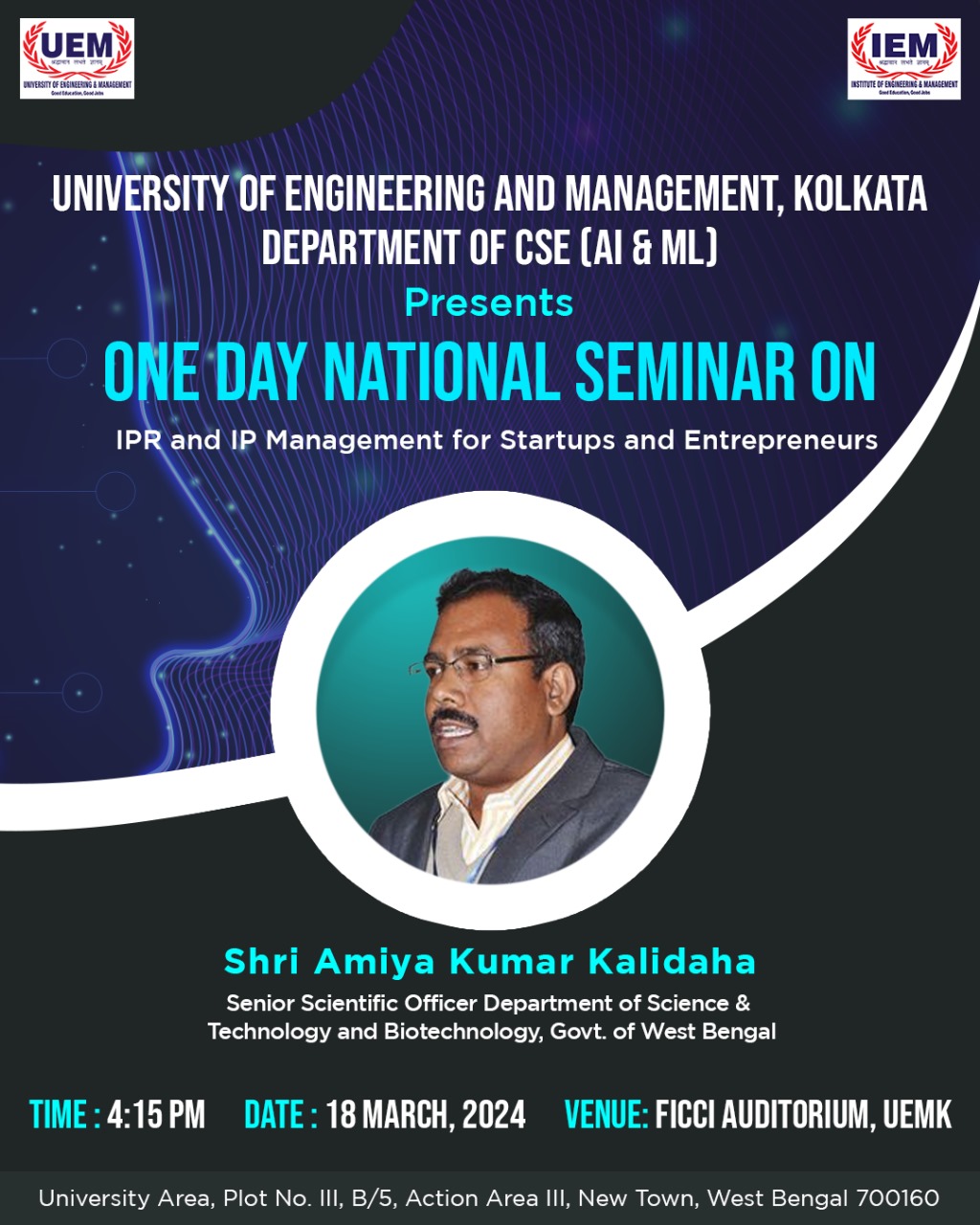 One day National Seminar On IPR & IP Management for Start-ups & entrepreneurship