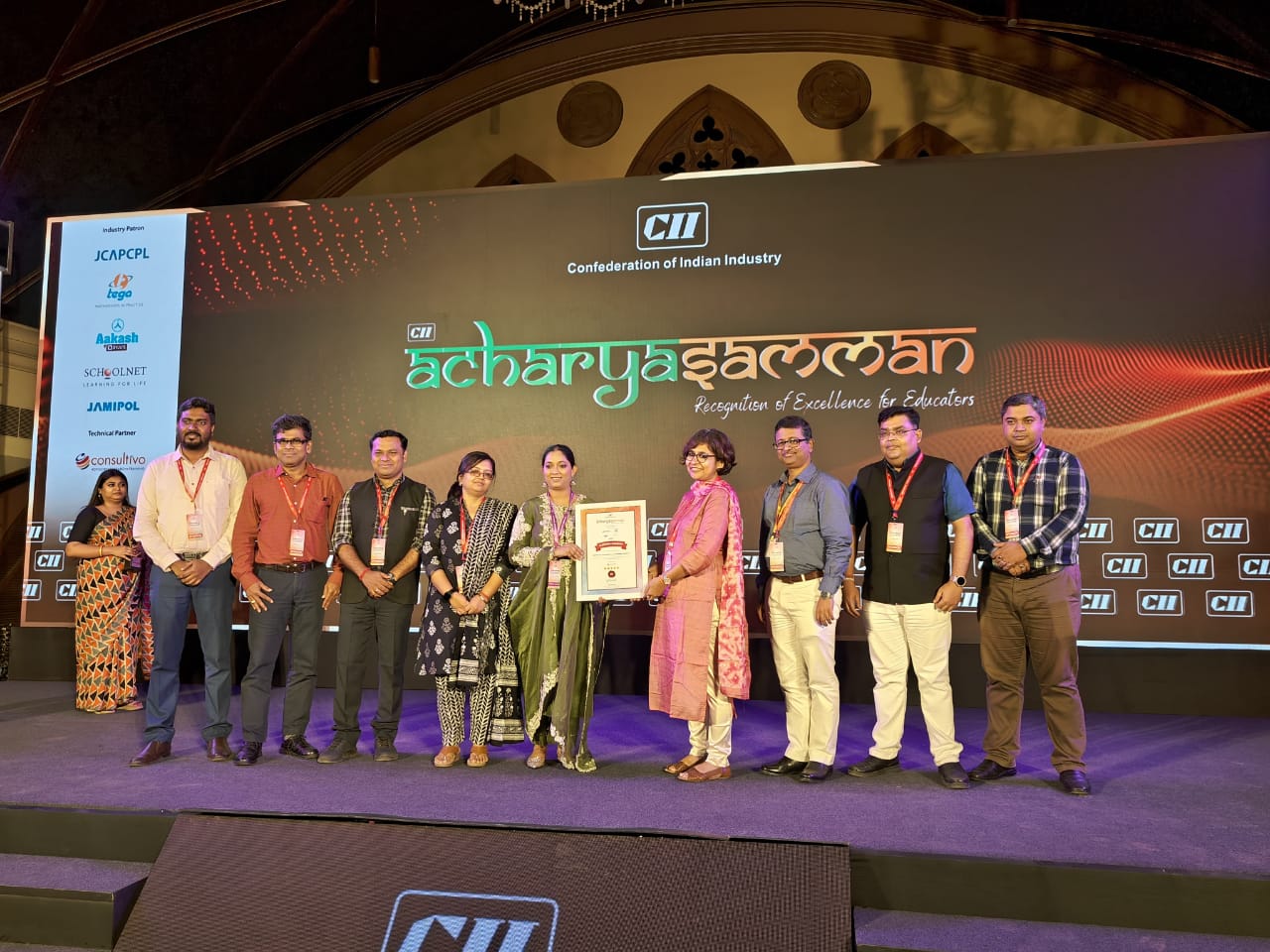 IEM- UEM group received Acharya Samman for Educational Excellence Award.