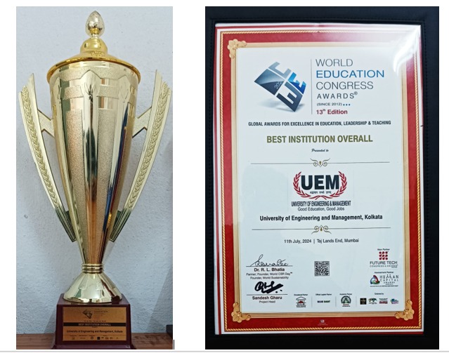 World Education Congress Award in Best Institution Overall category