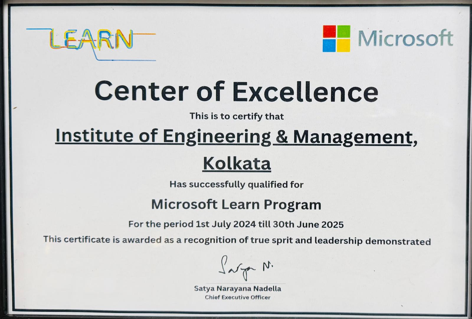 Certified as a Microsoft Center of Excellence