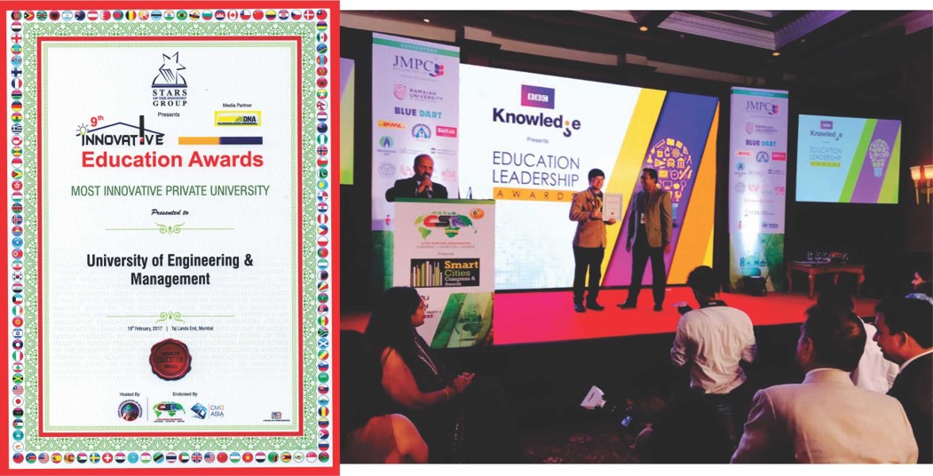 MOST INNOVATIVE PRIVATE UNIVERSITY (DNA News Group, BBC News- 2017)