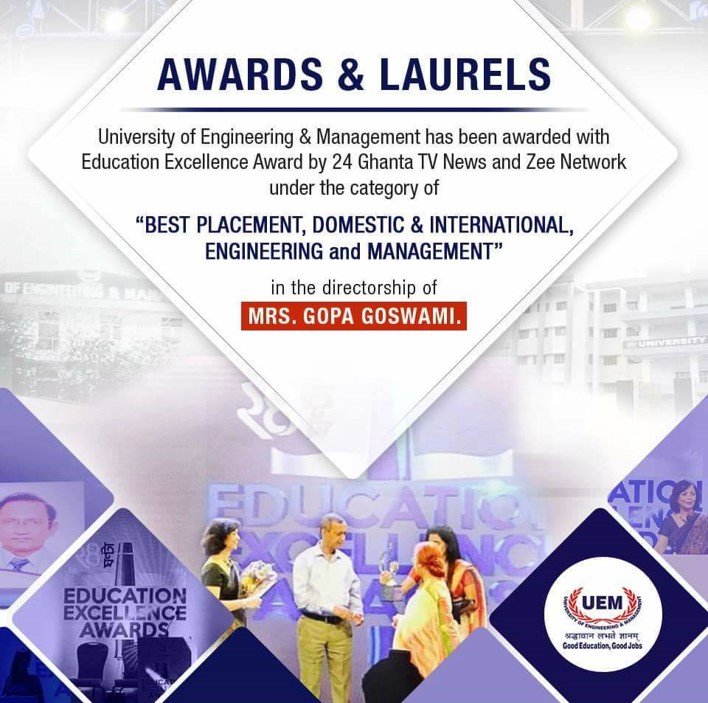 Awarded “Education Excellence Award” by 24 Ghanta TV News