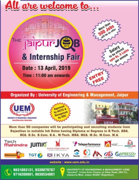 Job fair UEM Jaipur