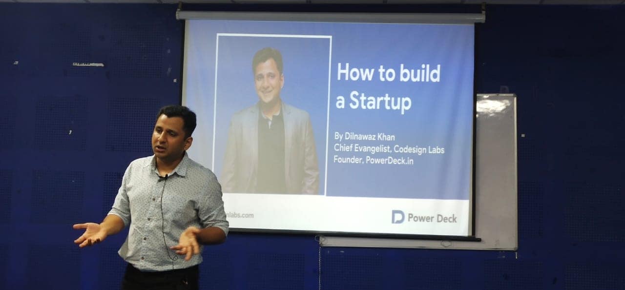 BEACON - E-Cell of UEM Jaipur organized a startup at talk by Mr. Dilnawaz Khan on 6th August, 2019