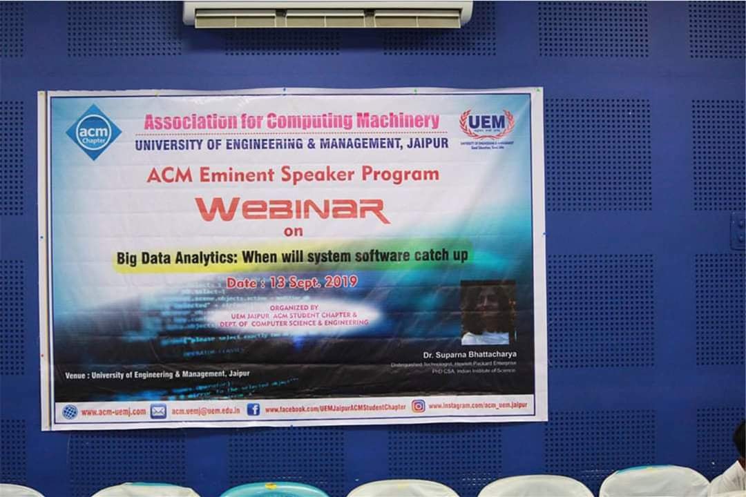 Eminent Speaker Webinar by Dr. Suparna Bhattacharya, Distinguished Technologist at UEM Jaipur