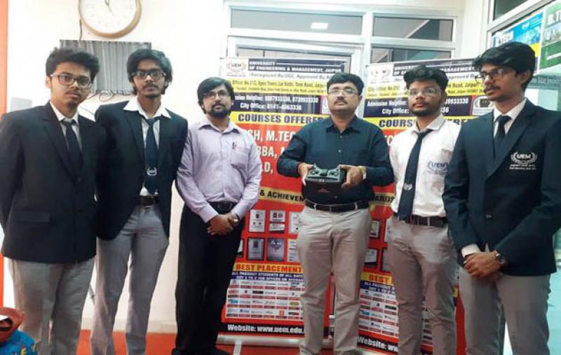 E-news releases in Rajasthan media regarding different Augmented Reality and Virtual Reality Apps developed at the new AR-VR laboratory at UEM Jaipur
