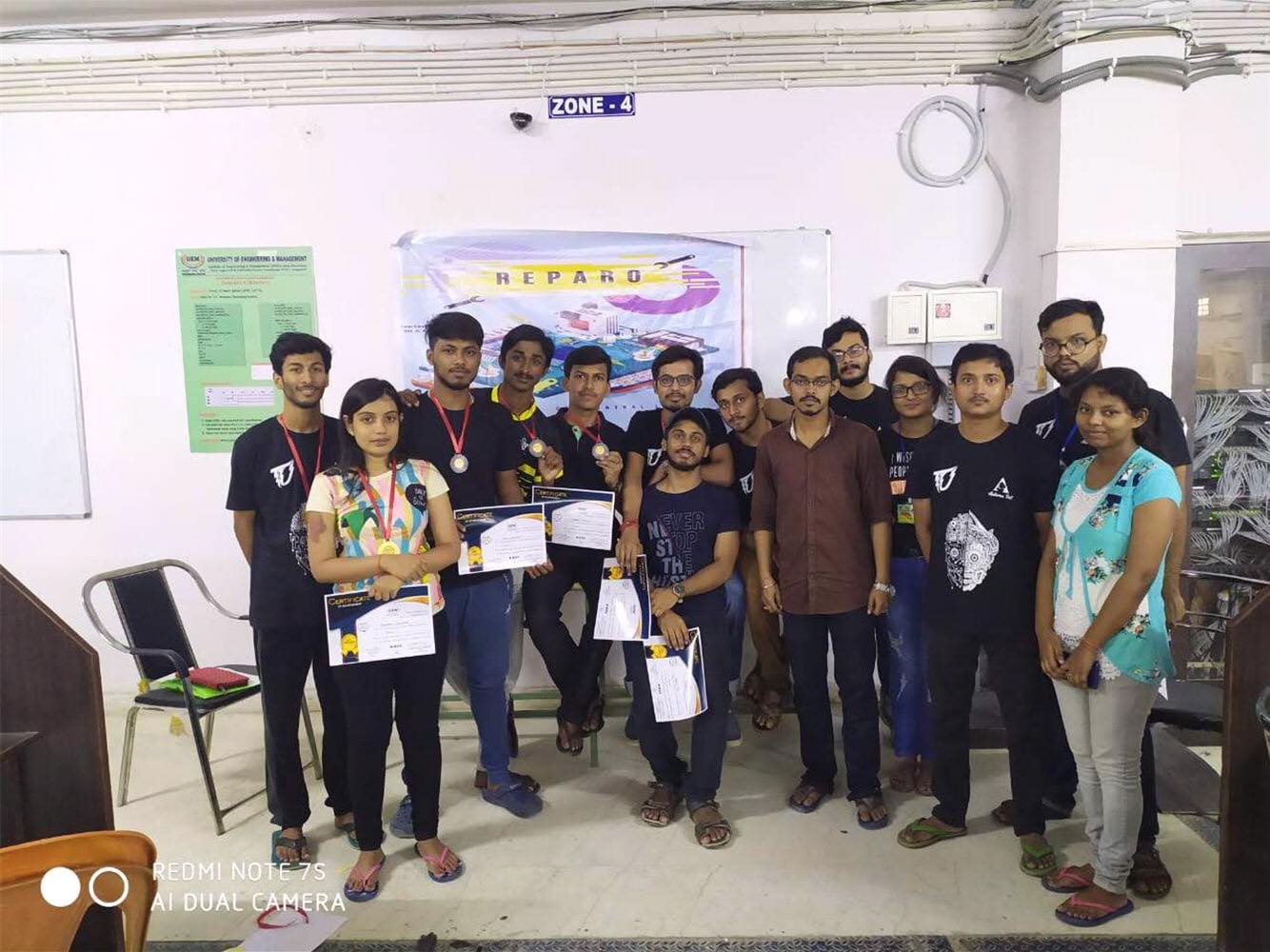 Reparo - a competition for reassembling of computer within limited given time was held at UEM Jaipur