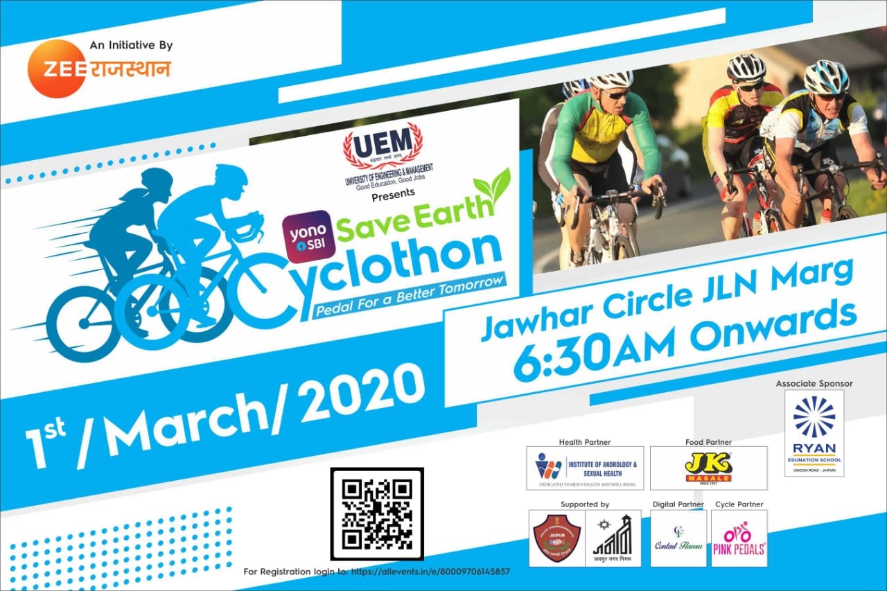 UEM Jaipur presents Cyclothon with the theme Pedal for a Better Tomorrow in association with Zee Rajasthan