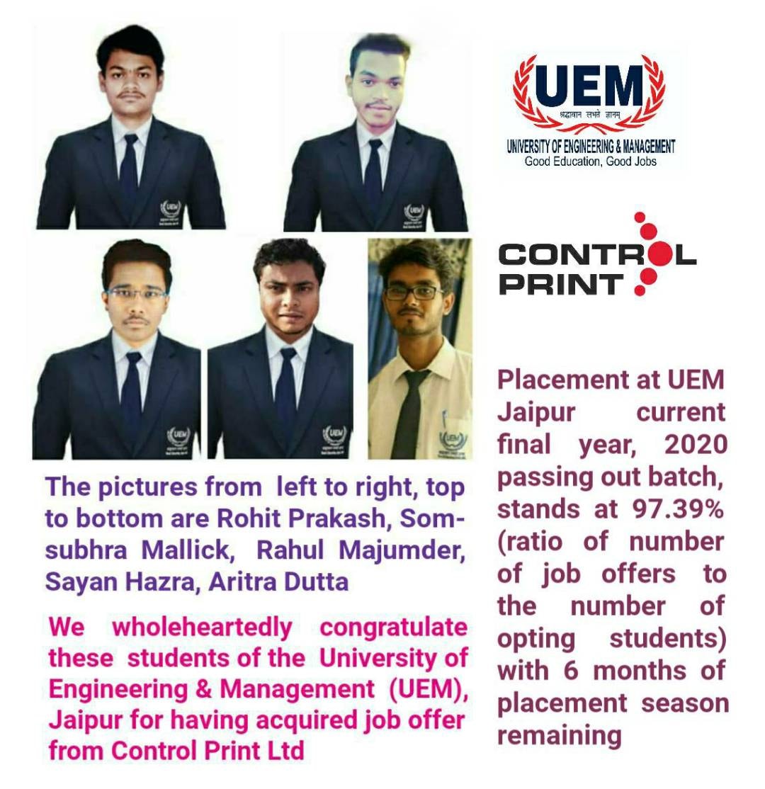 Placement Scenario at UEM Jaipur
