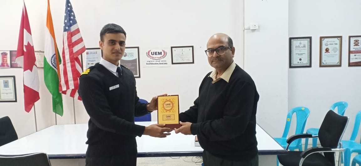 Remembering the wonderful session taken by the INDIAN NAVY for the students of the UEM Jaipur represented by Lieutenant Thakur Akshay Singh