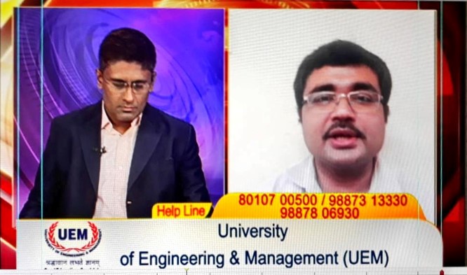 Vice Chancellor of University of Engineering & Management (UEM), JAIPUR, speaks at CTVN television channel