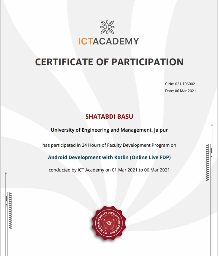 Faculty Development Program on Android Development