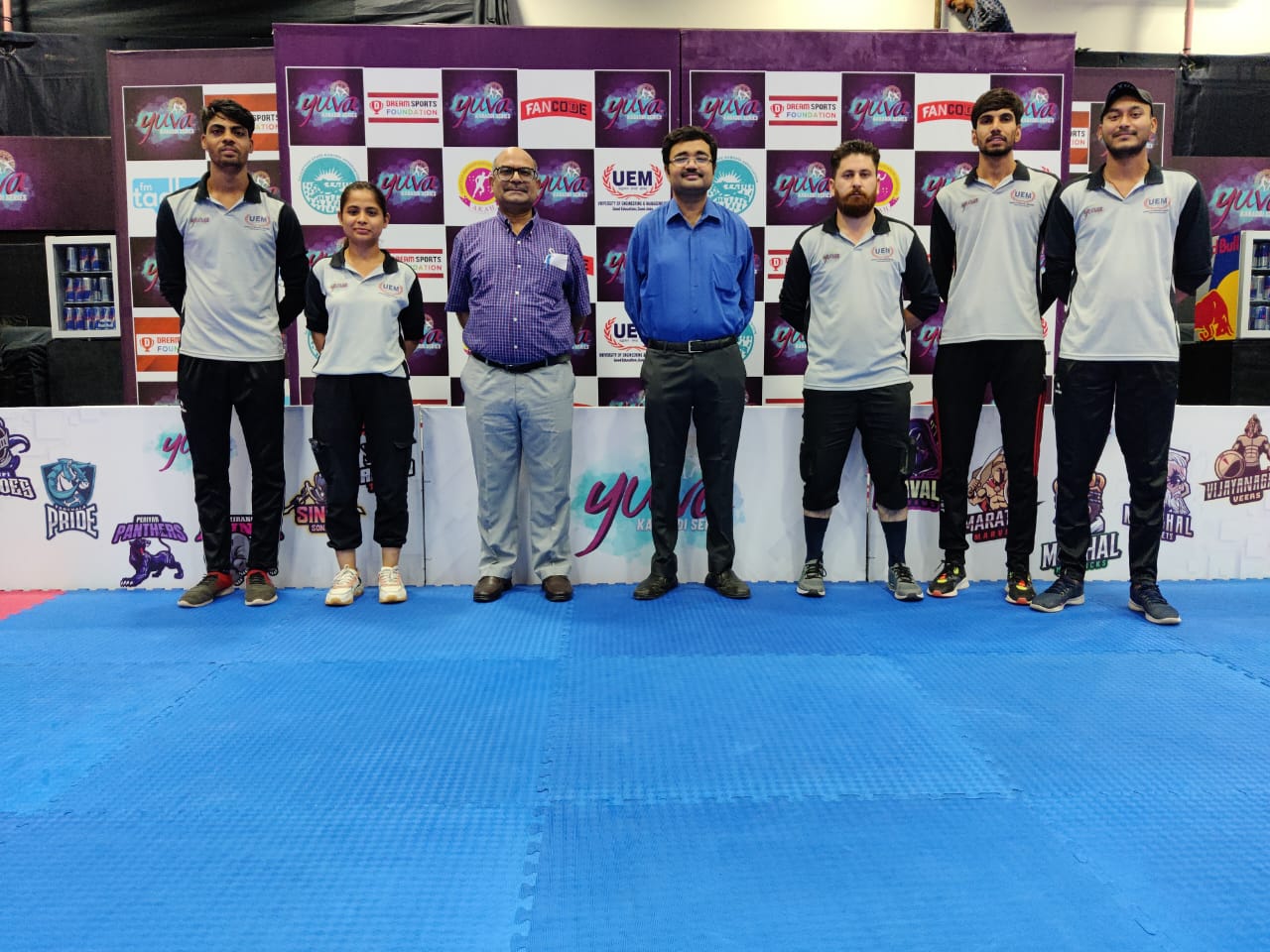 The Vice-Chancellor of UEM JAIPUR proudly received the memento in Yuva National Kabaddi Series