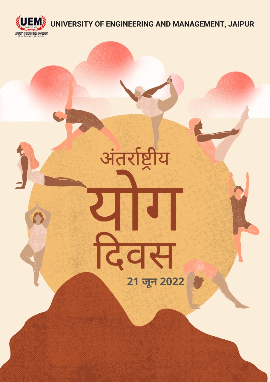 University of Engineering & Management (UEM), Jaipur has organized and celebrated the International Yoga Day.
