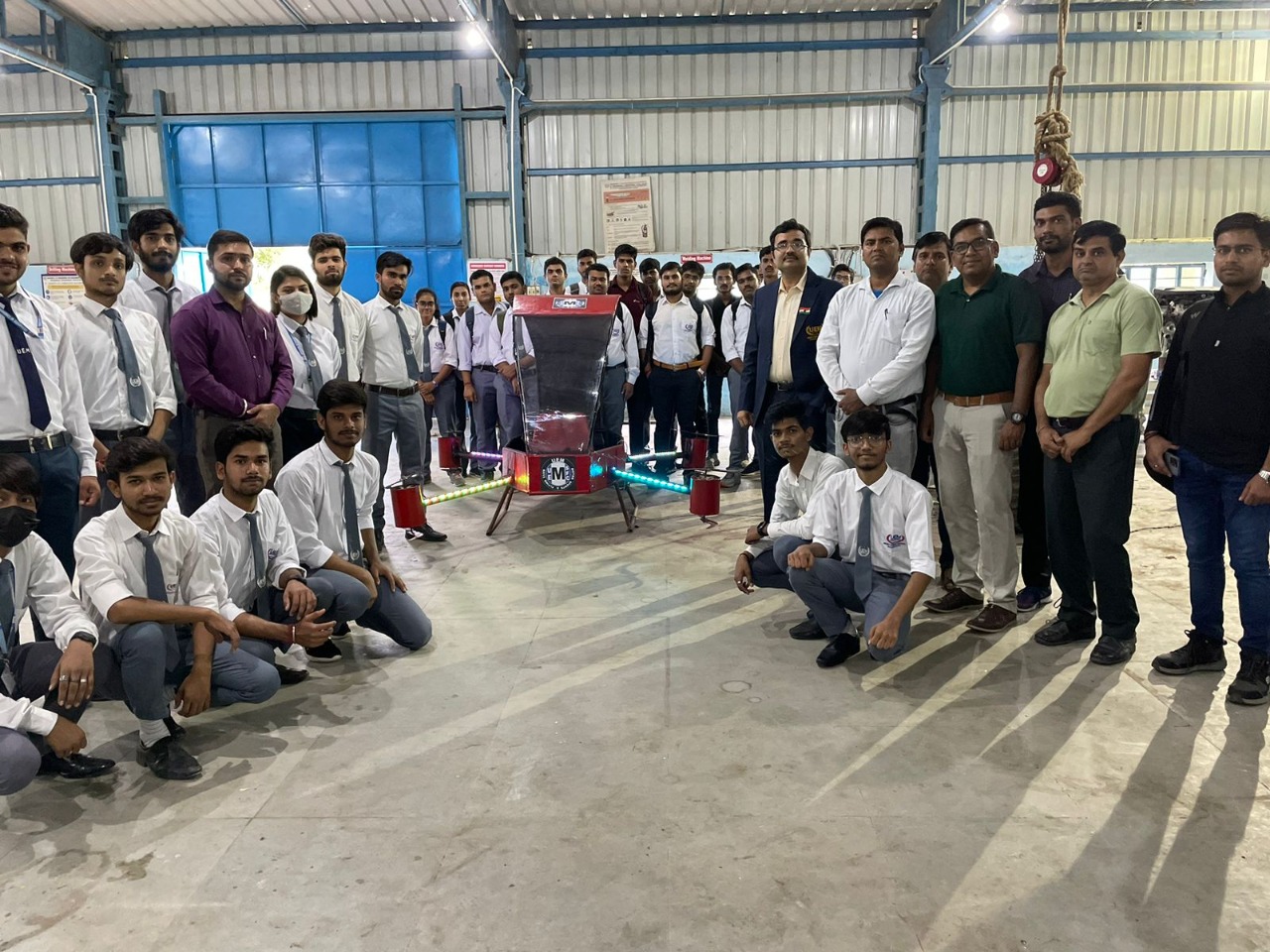 Student members of UEM JAIPUR Motorsports Club are worked on this human drone project.