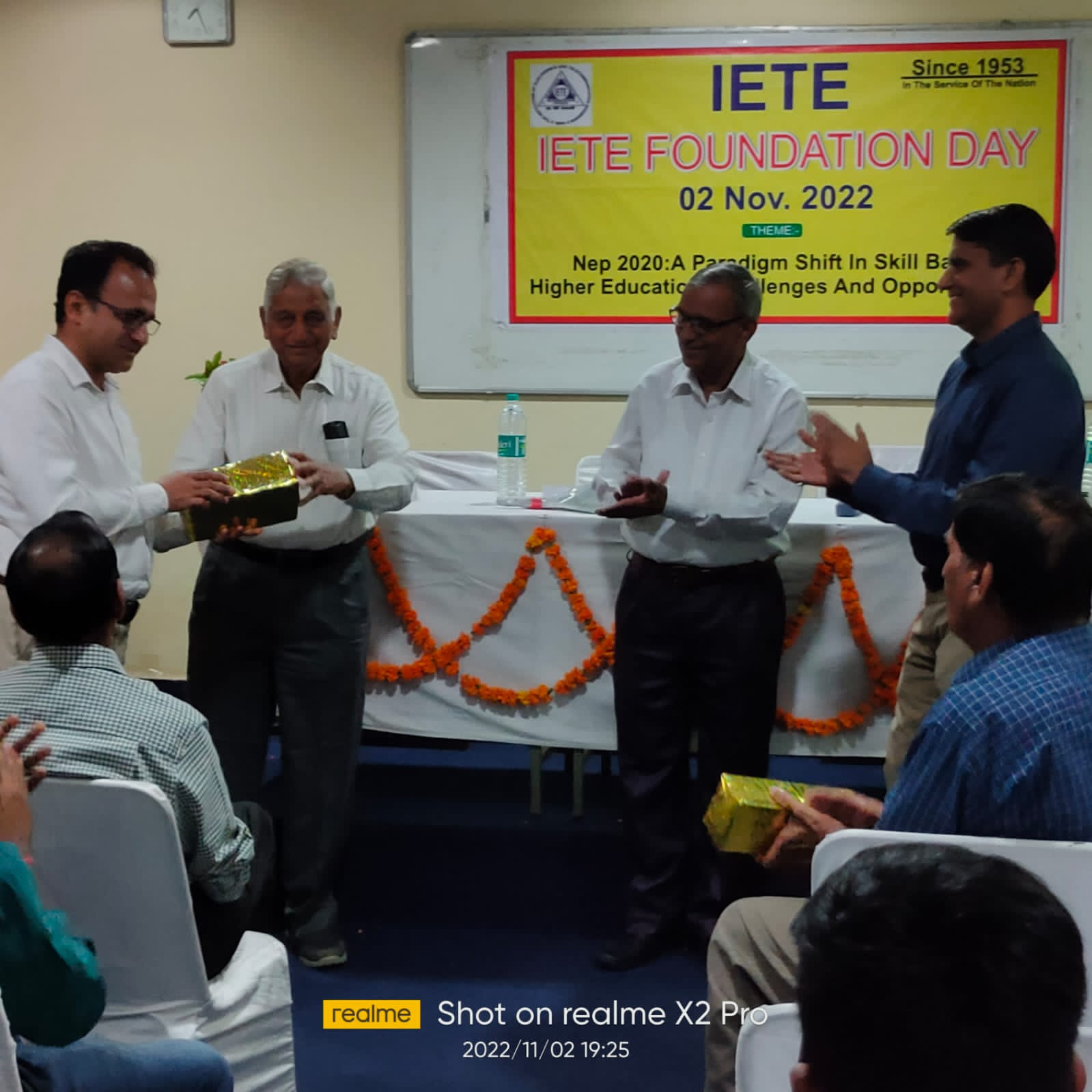IETE Foundation day was organised at IETE Rajasthan Center, Jaipur on 2nd Nov, 2022, where Prof. (Dr.) Aniruddha Mukherjee, Dean, University of Engineering & Management (UEM), JAIPUR was an invited speaker and Judge