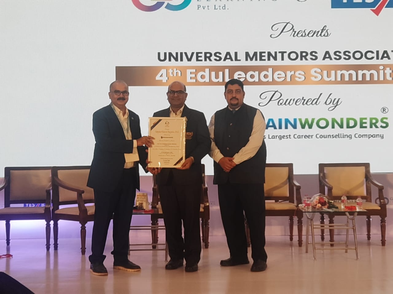 Prof. (Dr.) Pradeep Kumar Sharma, Registrar, University of Engineering & Management (UEM), JAIPUR has been conferred with  "Shiksha Gaurav Puraskar"