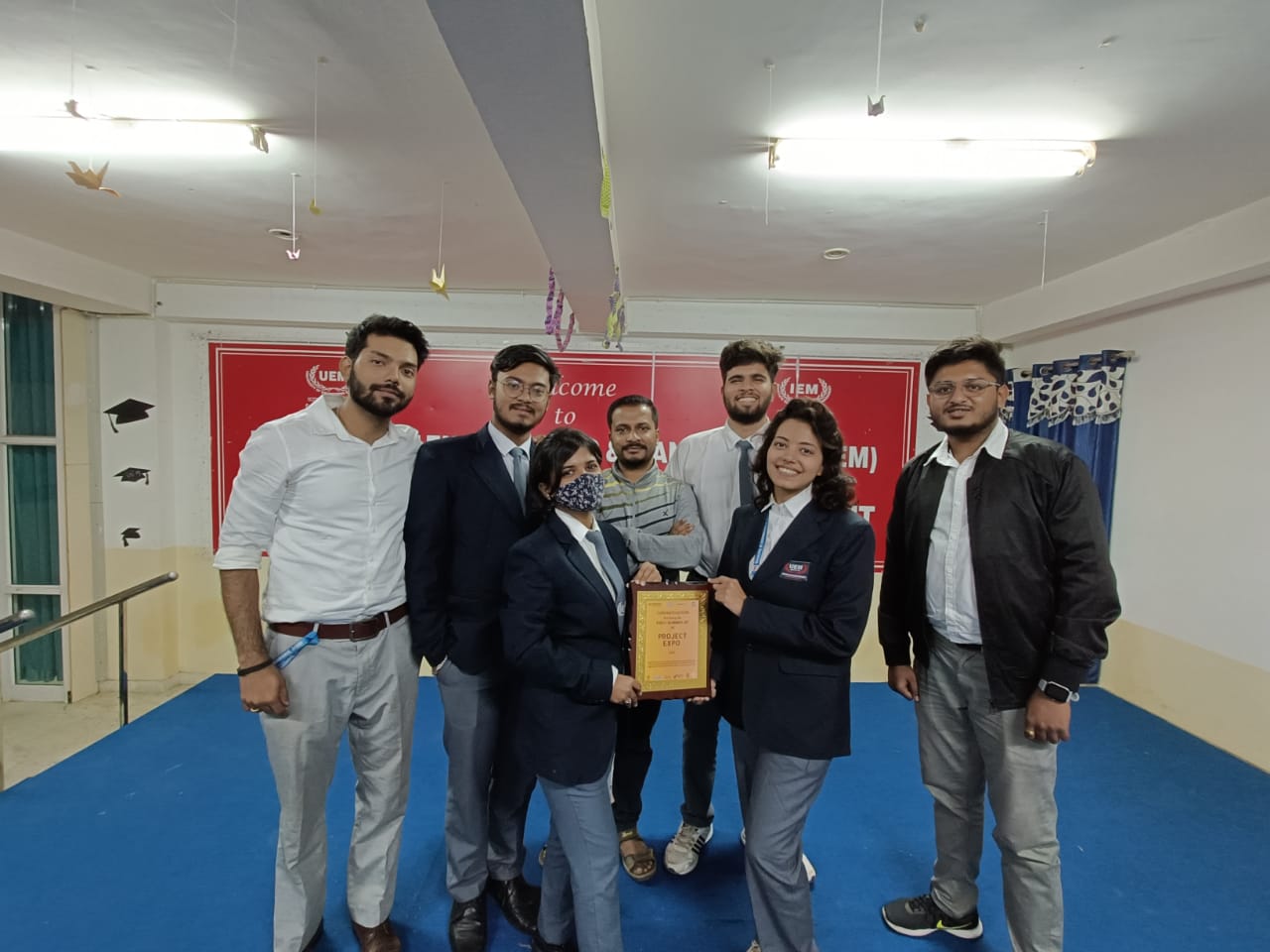 Students' team of the University of Engineering & Management (UEM), JAIPUR IEEE MTT-S SBC has won 2nd Prize in the National Level hardware Project Competition "Project Expo-2022", organized by IEEE MTT-S SBC and Electronics Society in collaboration with IEEE APS, IEEE AESS.