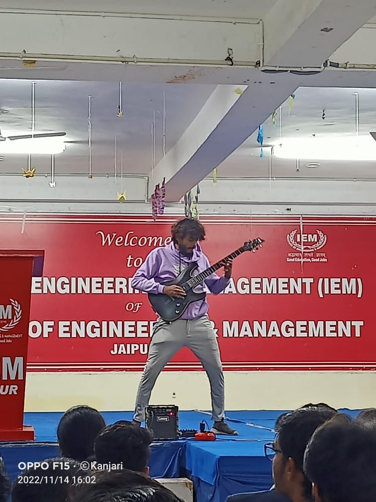 ATRANG: Cultural and Music club of the University of Engineering & Management (UEM), JAIPUR for the occasion of Children’s Day, 2022.