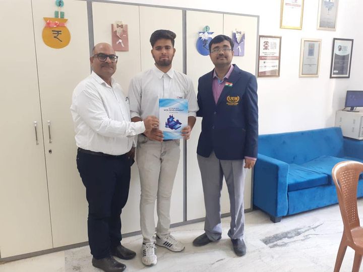 Mr. Divyansh Sachdev, 2nd year student of the Department of Computer Science & Engineering of the University of Engineering & Management (UEM), JAIPUR has published a book on WEB DEVELOPMENT.