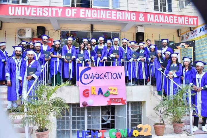 University of Engineering & Management, Jaipur has organized its 8th Convocation for its 2022 passed out students of Undergraduate and Postgraduate courses of Engineering, Management, Physiotherapy and Computer Applications, today on 11th February, 2023.
