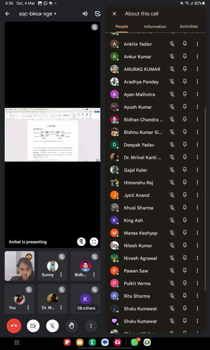 Codesta Coding Club of the University of Engineering & Management Jaipur in collaboration with IIC, and ACM Student Chapter UEM Jaipur, organized a workshop on "Report Writing for College Projects" on 4th March 2023 in online mode with Ms Ishika Saraf as a trainer under the guidance of Prof. Jyoti Khandelwal and Prof. Jyoti Anand for interested students from all departments. The presence of Prof. Dr Mrinal Kanti Sarkar, HOD CSE department has made the session more informative and interactive.