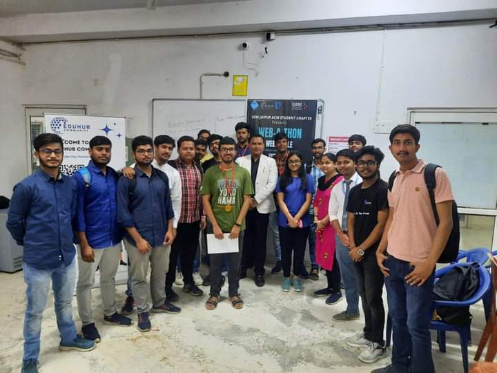 Web-A-Thon, University of Engineering & Management (UEM), JAIPUR. On 18th March, 2023, students of UEM JAIPUR ACM student chapter  have organized Web-A-Thon. The primary goal of this event was to encourage students to create their own portfolio website so that they could create their own curriculum vitae with creativity.