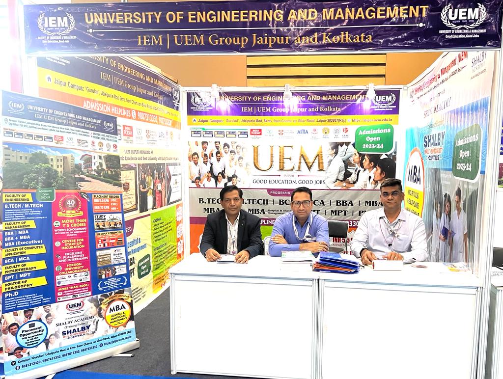 Professors of the University of Engineering & Management (UEM), JAIPUR attending the 2nd day of the Tech4Ed Expo & Conference 2023 | 28-29-30-April-2023 | India Expo Center & Mart, Greater Noida.