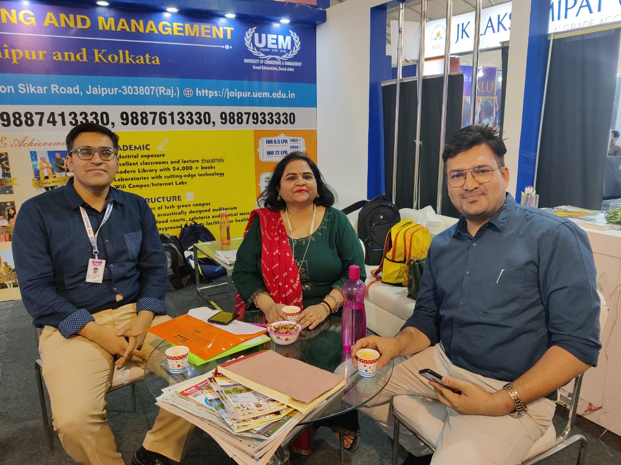 STUDENTS APPRECIATED ROBOTS AND AR/VR PROJECTS OF UEM JAIPUR IN RAJASTHAN PATRIKA EDUFEST University of Engineering and Management (UEM), Jaipur had participated in the Rajasthan Patrika Education and Career Fair EduFest 2023 organized from 19th to 21st May, 2023.