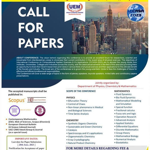 International Conference on Computational Applied Sciences and its Applications (ICCASA-2023)