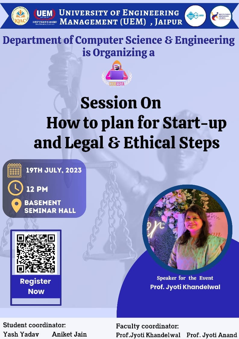 The Codesta Coding Club of the University of Engineering & Management (UEM), JAIPUR