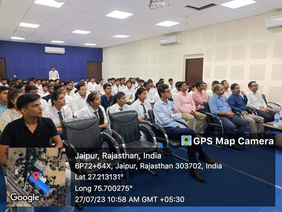 Department of Mechanical Engineering and department of Electrical Engineering, University of Engineering & Management (UEM), JAIPUR in association with ISHRAE Jaipur Chapter conducted an Expert Talk on "Smart Sustainable Building and Introduction to Energy Conservation Building Code".