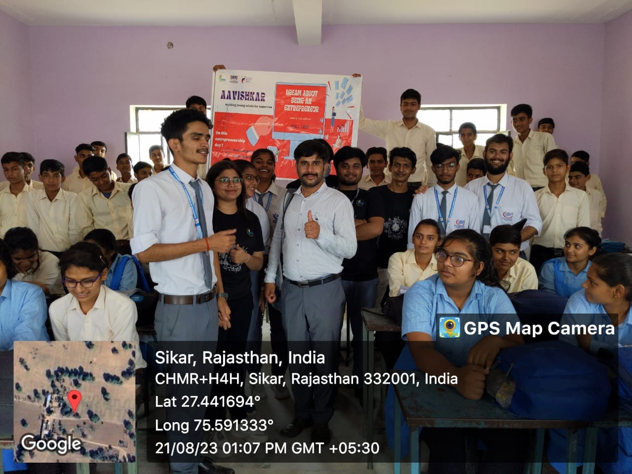 Celebrating World Entrepreneurship Day with AAVISHKAR! On August 21st, E-Cell, UEMJ successfully conducted an Entrepreneurship Outreach Program titled "AAVISHKAR