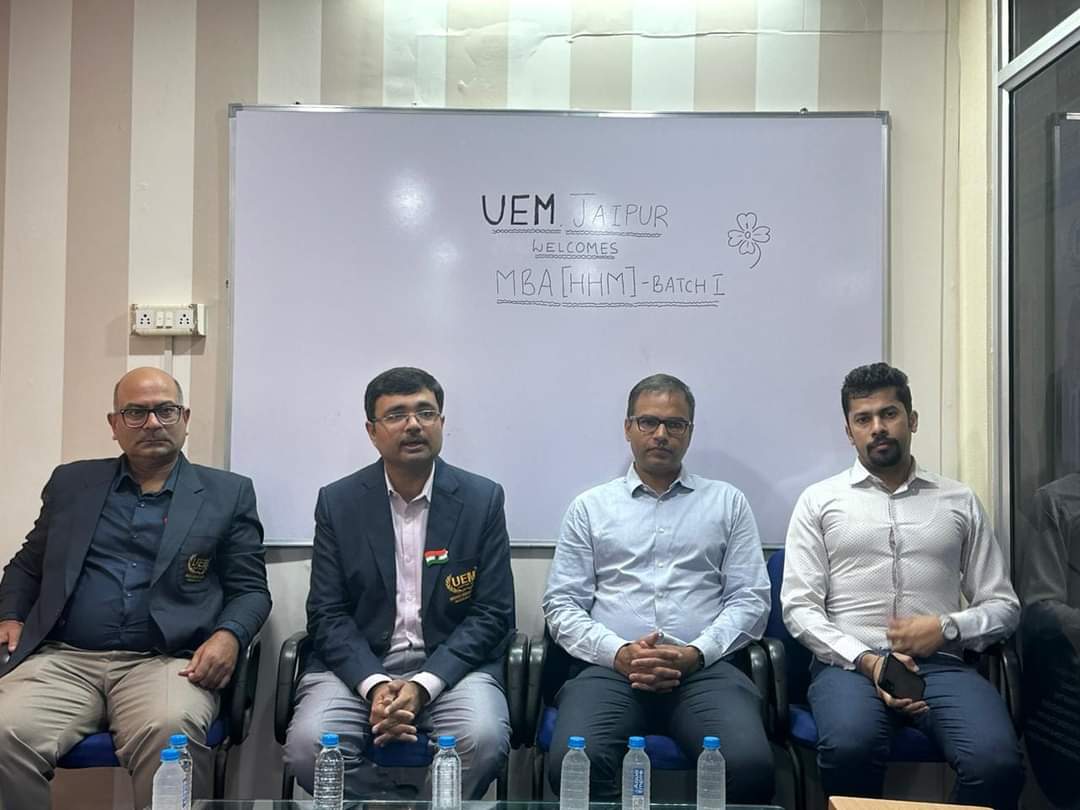 The Student orientation programme for the MBA HHM - First year students was held on 1st August , 2023 at 9:30AM onwards at the University of Engineering & Management, (UEM), JAIPUR City Office.