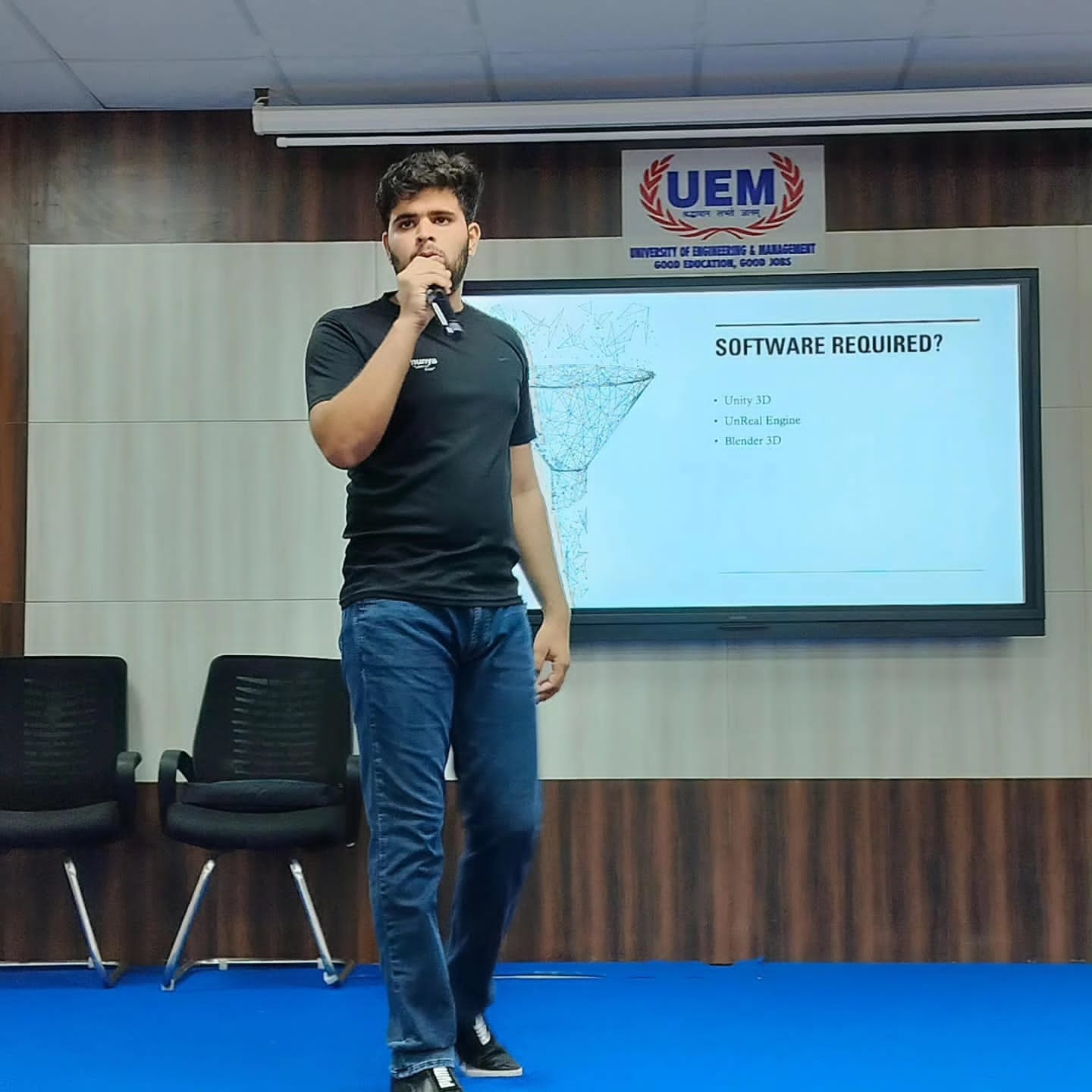 Codesta Coding Club of the University of Engineering & Management (UEM), JAIPUR in association with the Institution's Innovation Council (IC) conducted a workshop on WEBVR on 18th and 20th September, 2023