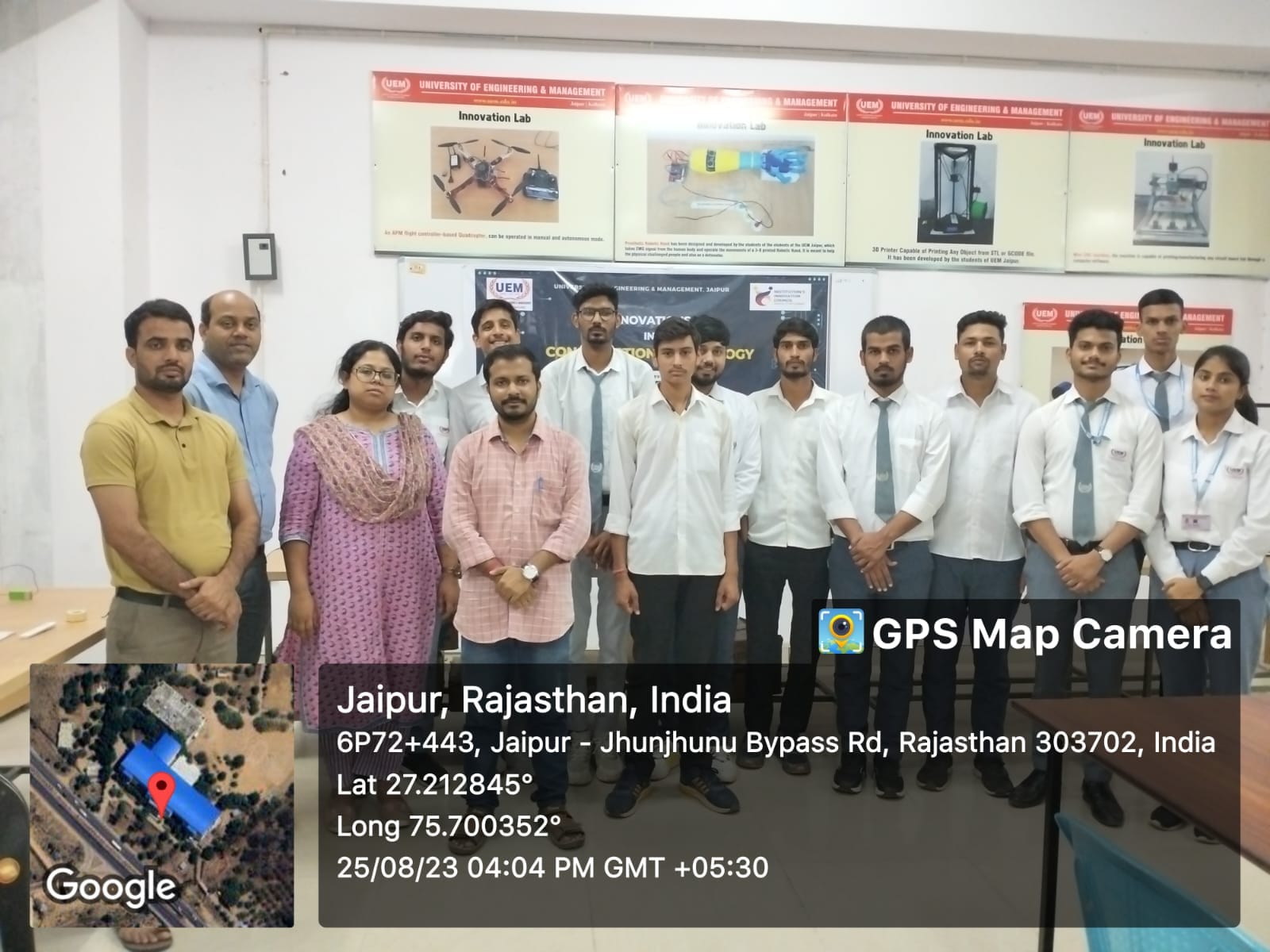 Department of Civil Engineering, University of Engineering & Management (UEM), JAIPUR organized a tech-expo on 25th August, 2023